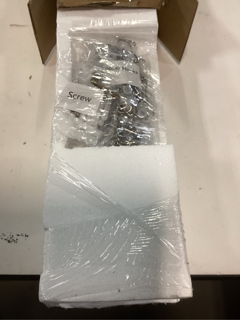 Condition photo showing New/Like New for Curtain Track, Ceiling Curtain Track for Room Divider, Ceiling Mount Rail Set with Roller Hooks, White, 9ft - 12ft white 9ft - 12ft