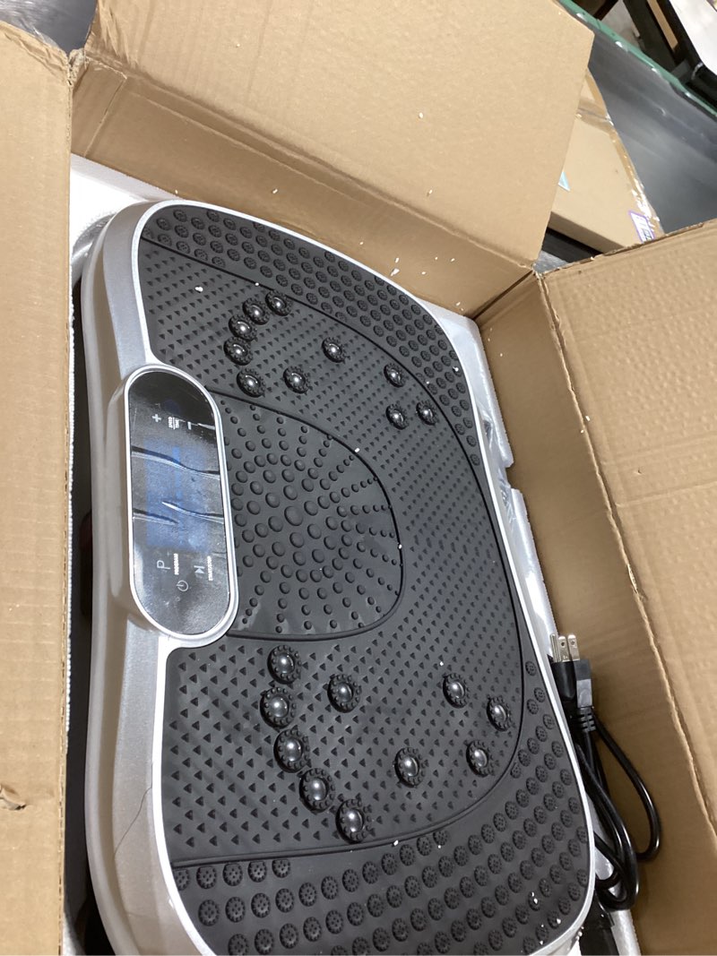 Condition photo showing Good Condition for AXV Vibration Plate Fitness Platform Exercise Machine Vibrating Shaking Full Body Shaker Workout Vibrate Stand Shake Board Sport Gym for Weight Loss Fat Burner for Women Men SLIM-SILVER