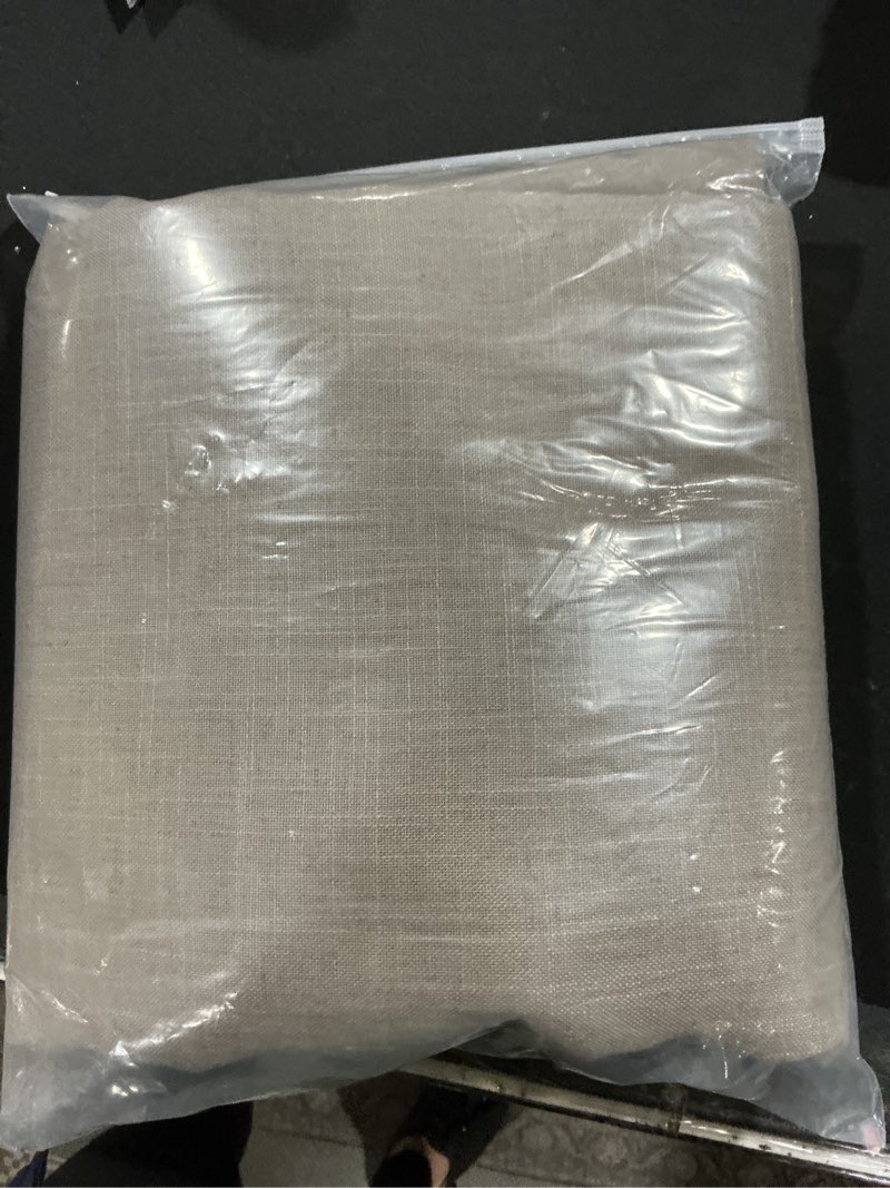 Condition photo showing Good Condition for Pitalk Taupe Linen Curtains 63 Inch Length 2 Panels Soft Thick Linen Textured Window Drapes for Bedr