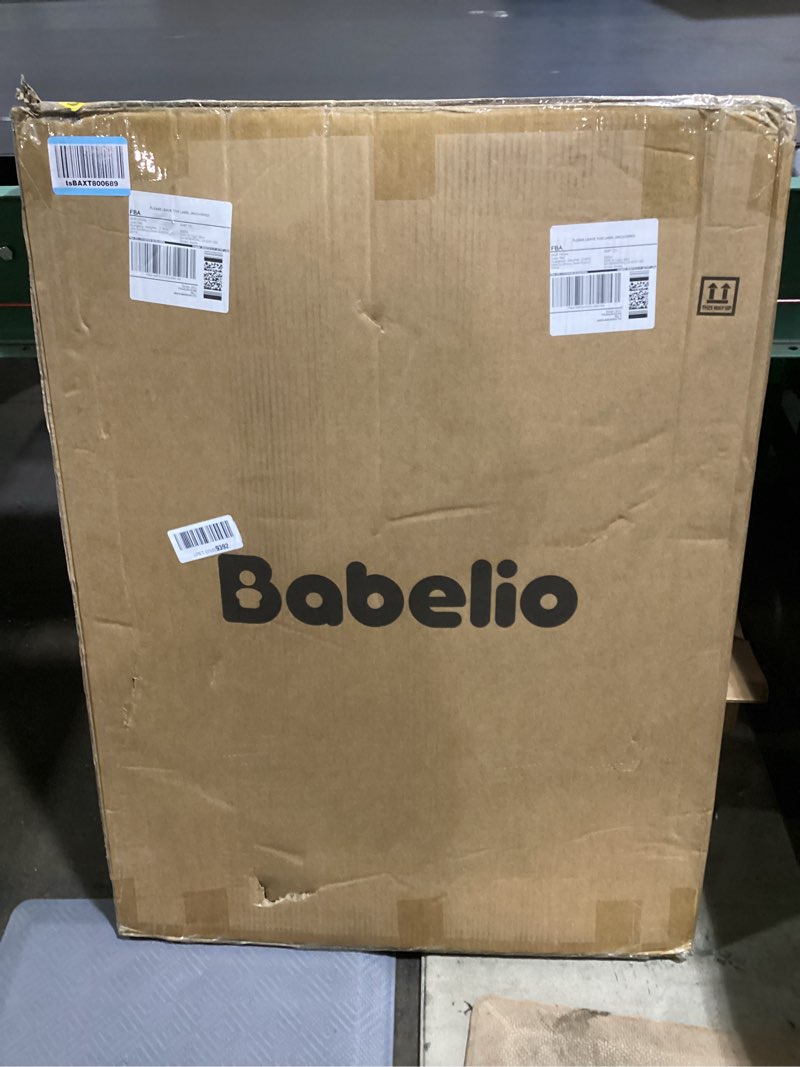 Condition photo showing New/Like New for babelio 36 inch extra tall baby gate with cat door, 29-40" metal dog gate, cat gate for stairs, doorways, auto close safety gate with pet door, easy walk thru, white white 29-40" wide, 36" tall