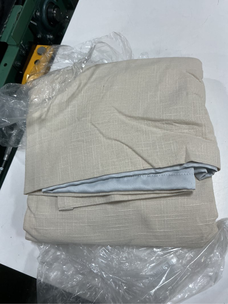 Condition photo showing Good Condition for quince cotton slub room darkening curtain - single panel 48*96 inc color natural