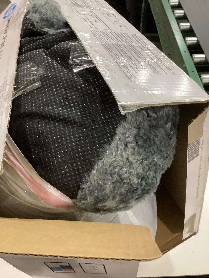 Condition photo showing As Is for KSIIA Washable Dog Bed Deluxe Plush Dog Crate Beds Comfy Kennel Pad Anti-Slip Pet Sleeping Mat for Large, Jumbo, Medium, Small Dogs Breeds, 41" x 27", Dark Grey