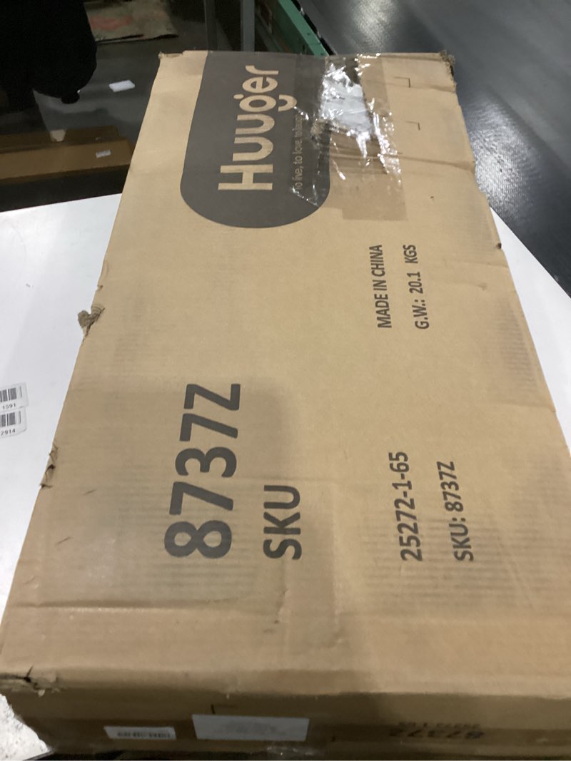 Condition photo showing New/Like New for Huuger 63 Inch Dresser for Bedroom, Long Dresser with 10 Fabric Drawers, TV Stand for 55, 65, 70 Inch TV, Toy Storage Organizer for Closet, Rustic Brown and Black Rustic Brown+black