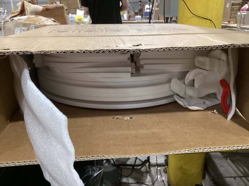 Condition photo showing Good Condition for spaceaid 4 tier rotating bookshelf tower, spinning bookcase lazy susan, revolving 360 book shelf storage round carousel, vertical rotate turning spiral corner organizer, white 4 tier, 50" h white