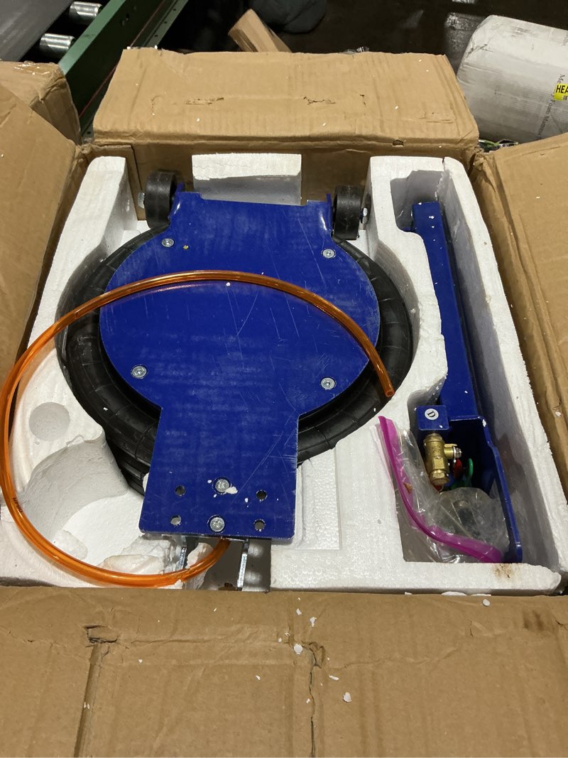 Condition photo showing As Is for vevor air jack, 5 ton/11000 lbs triple bag air jack, airbag jack with six steel pipes, lift up to 18.5 inch/470 mm, 3-5 s fast lifting pneumatic jack, with adjustable handle for car, garage, repair 5t/high 18.5in-adjustable handle