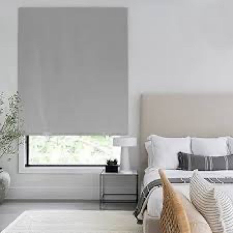 LazBlinds No Tools No Drill Cordless Roman Shades for Windows, Blackout Thermal Insulated UV Blockin