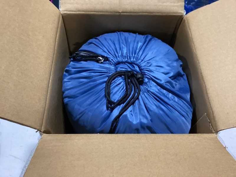 Condition photo showing New/Like New for coleman sun ridge 40°f cool-weather sleeping bag, lightweight adult sleeping bag with soft trim & draft tube, machine washable pfas-free