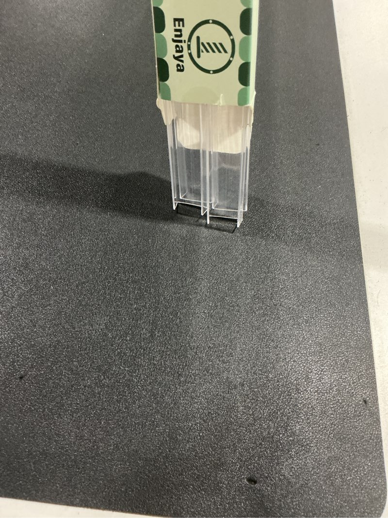 Condition photo showing New/Like New for 4pcs Cabinet Door Protector, Plastic Edge Protector Trash Drawer Protector Edge Guard, Slip on Protectors for Cabinets– 3/4" Thick, 24" Length, Prevent Wear, Chipping, Discoloration 24" L x 3/4" T- Clear 4