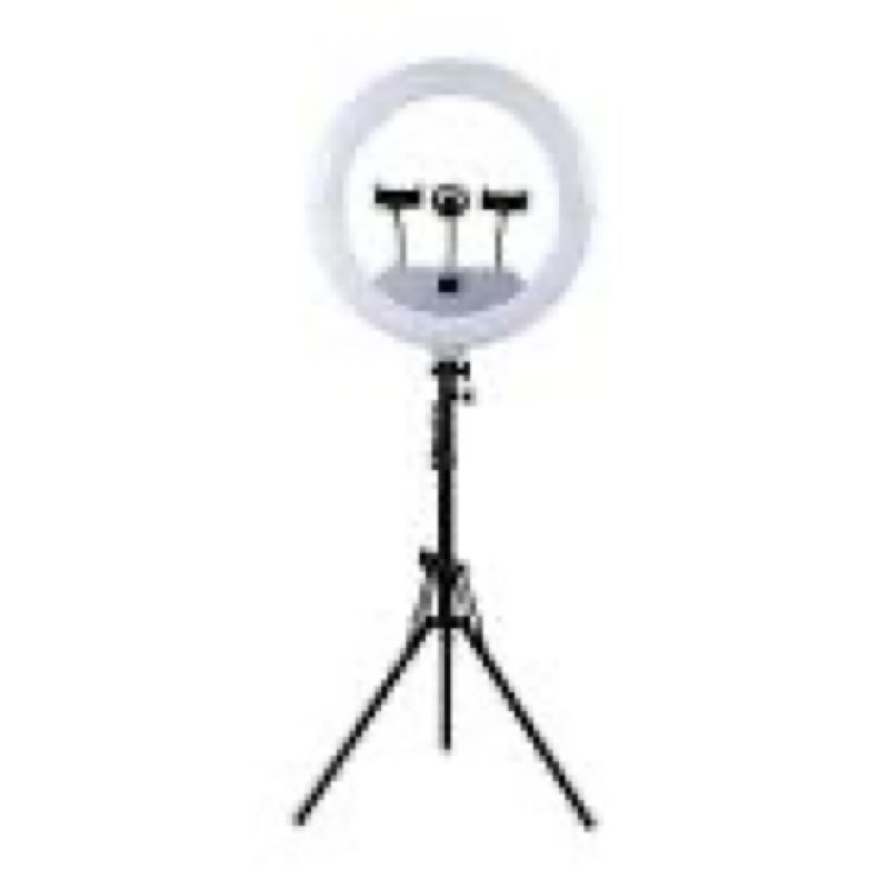 vivitar creator series 18" rgb foldable ring light with stand, magsafe-compatible phone mount, dual usb charging, wireless remote, adjustable tripod for live vlogging, makeup, & live streaming