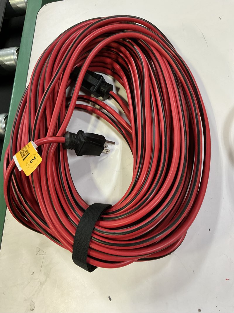Condition photo showing Good Condition for utilitech 100-ft 14 / 3 medium duty 3 prong red and black outdoor extension power cord