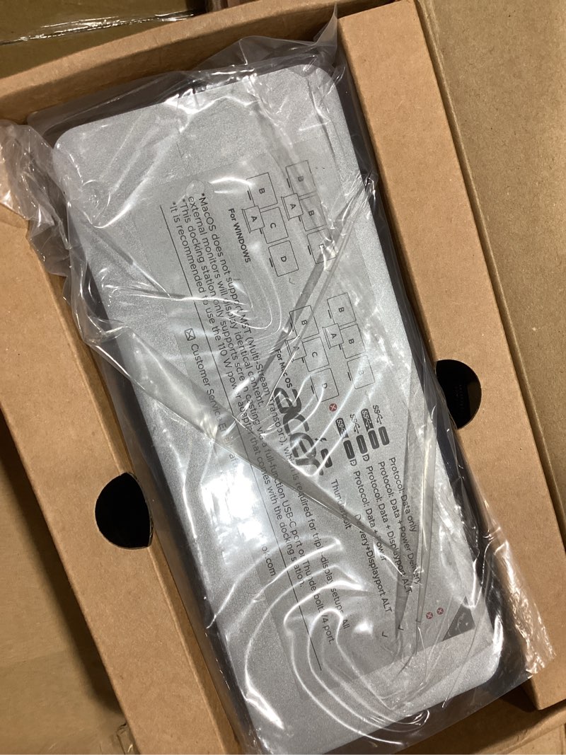 Condition photo showing Good Condition for acer premium 13-in-1 docking station with 110w pd & triple monitor support | dual 4k hdmi and dp,5gbps usb a/c,gigabit ethernet,security lock | laptop docking station for windows/dell/hp/lenovo/asus space gray