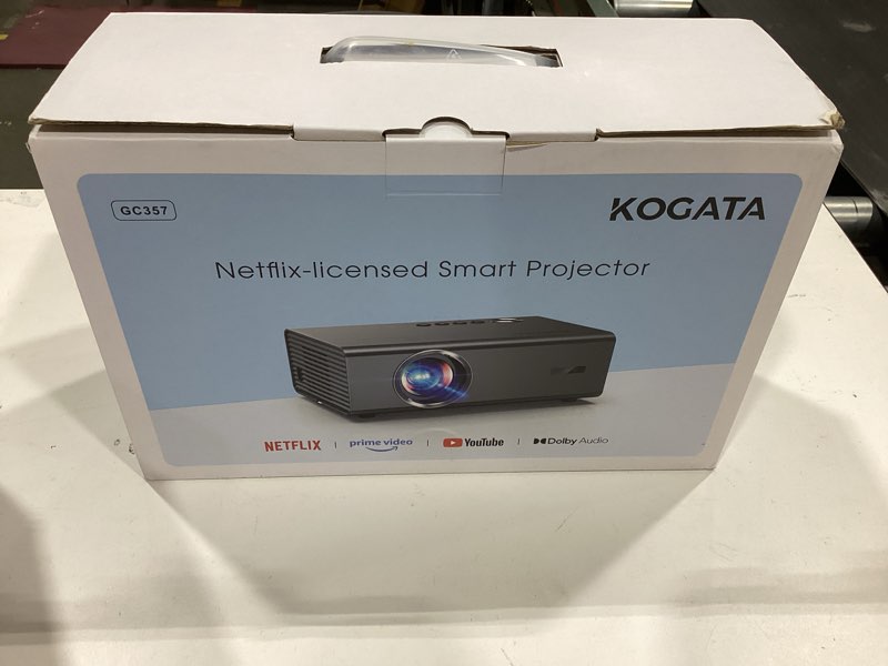 Condition photo showing Good Condition for projector 4k quiet ai auto focus &6d keystone with built-in official apps 50w dolby smart os 2.0 kogata outdoor projector with wifi and bluetooth home theater movie portable