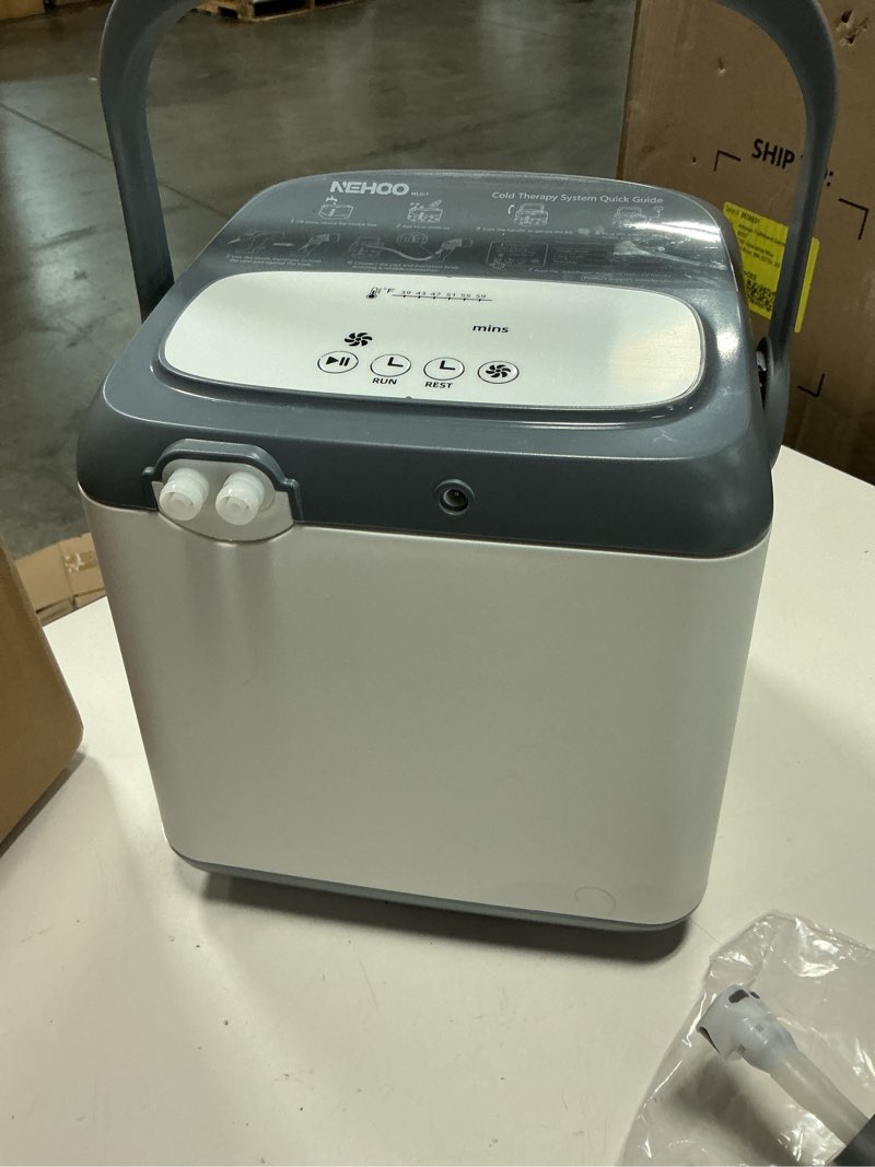 Condition photo showing Good Condition for cold therapy system, pain relief for post-surgery recovery, programmable ice therapy machine, continuous cryotherapy, universal pad for knee, ankle, cervical, back and leg, including 4 straps