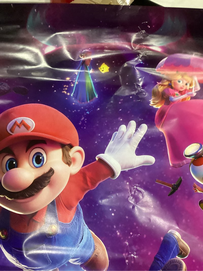 Condition photo showing Good Condition for nintendo the super mario galaxy movie (2026) - key art wall poster, 34l" x 22.4w", unframed version unframed version 34"l x 22.4"w