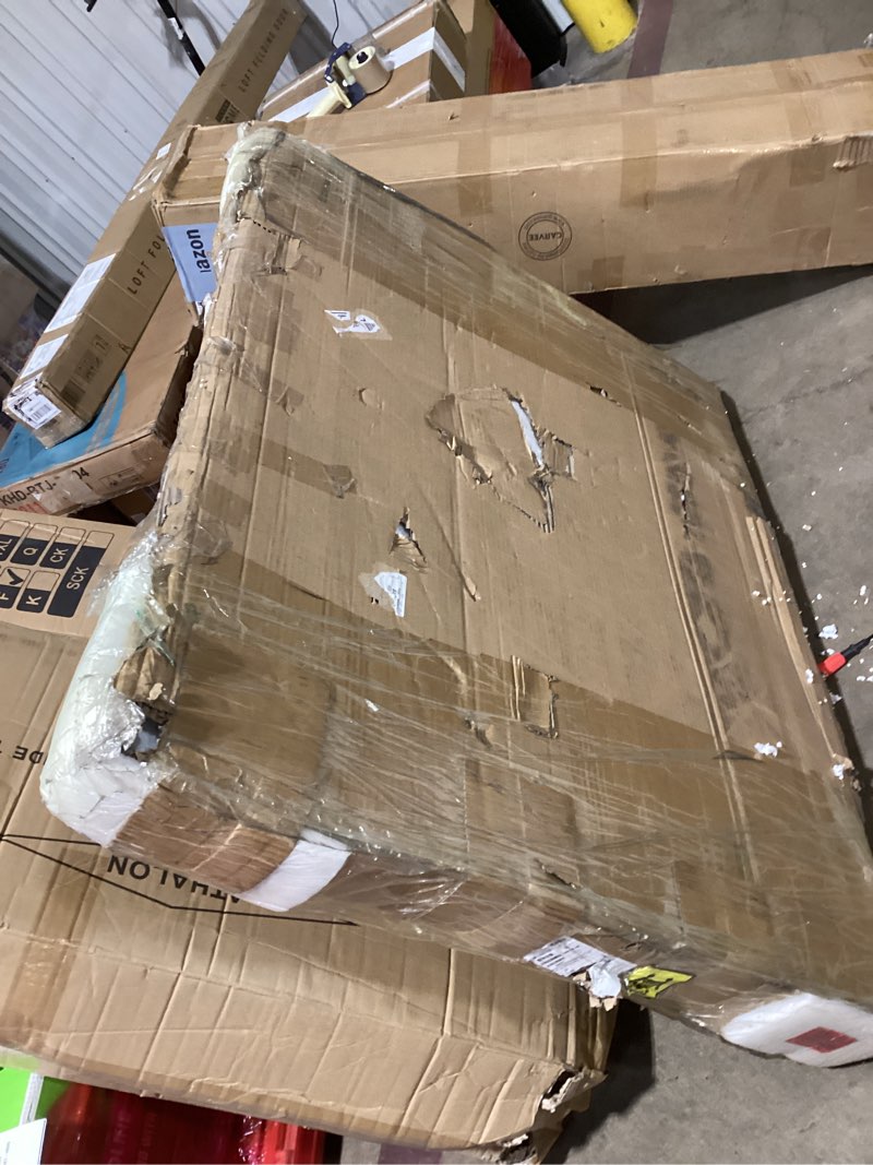 Condition photo showing New/Like New for Writing Computer Desk, 60-Inch Large Executive Desk Office Workstation with Chrome-Plated Legs and Built-in Power Outlet, Writing Table Business Furniture, Modern Minimalist Style for Home Office White 60 inch