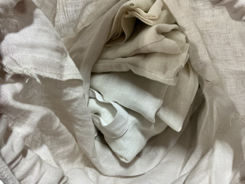 Condition photo showing Good Condition for european linen true blackout curtain - single panel, 48x84, ivory