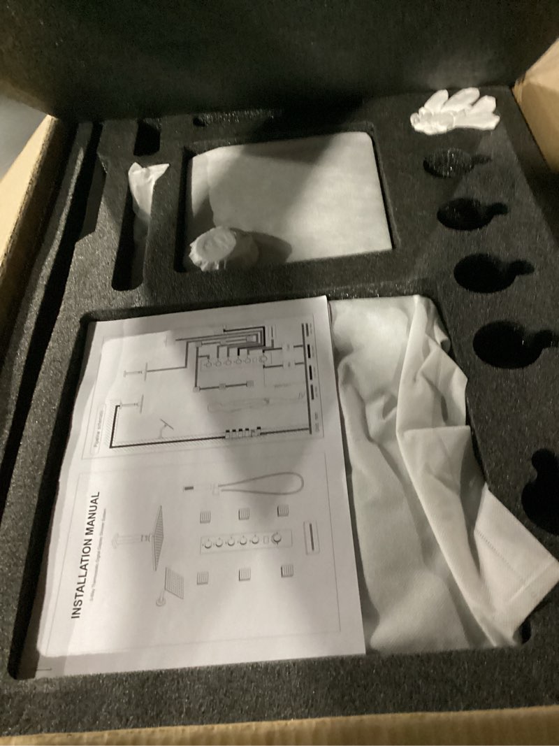 Condition photo showing New/Like New for full body shower system with body jets multi function shower faucet set with waterfall tub spout 12 & 8 inch dual shower head 5 ways digital display valve and handheld spray,brushed nickel
