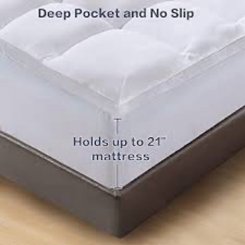SAPHREAS Queen Size Mattress Topper 3 inch with 8-20 inches Stretchable Pockets, Soft Pillow Top Mat