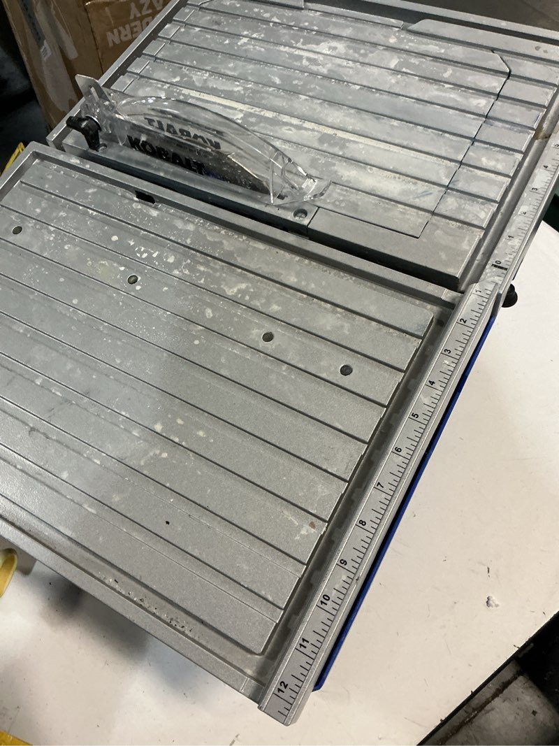 Condition photo showing As Is for Kobalt 6 -Amp 7.0-in -Blade Wet Tabletop Sliding Table Tile Saw