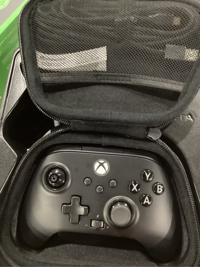 Condition photo showing As Is for PowerA FUSION Pro Wireless Controller for Xbox Series X|S with Lumectra, RGB lighting, hidden design, adjustable height thumbsticks, Hall Effect modules, pro gaming controller, low latency wireless, mappable buttons, works with Xbox One and Windows 10/11… missing charging stand… some nuttons do not respond