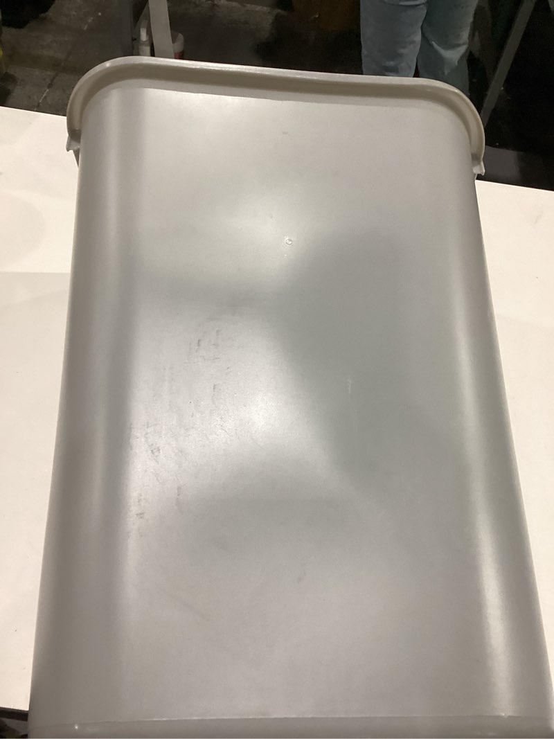 Condition photo showing New/Like New for RUBBERMAID Soft Molded Plastic Wastebasket, Rectangular, 10.25gal, Gray (Case of 8)