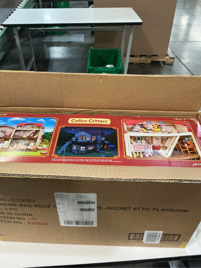 Condition photo showing New/Like New for calico critters - red roof home - country home - 2025 gift set edition | move-in day magic - the classic village home bundled with furniture so storytelling starts the moment the box opens, ages 3+