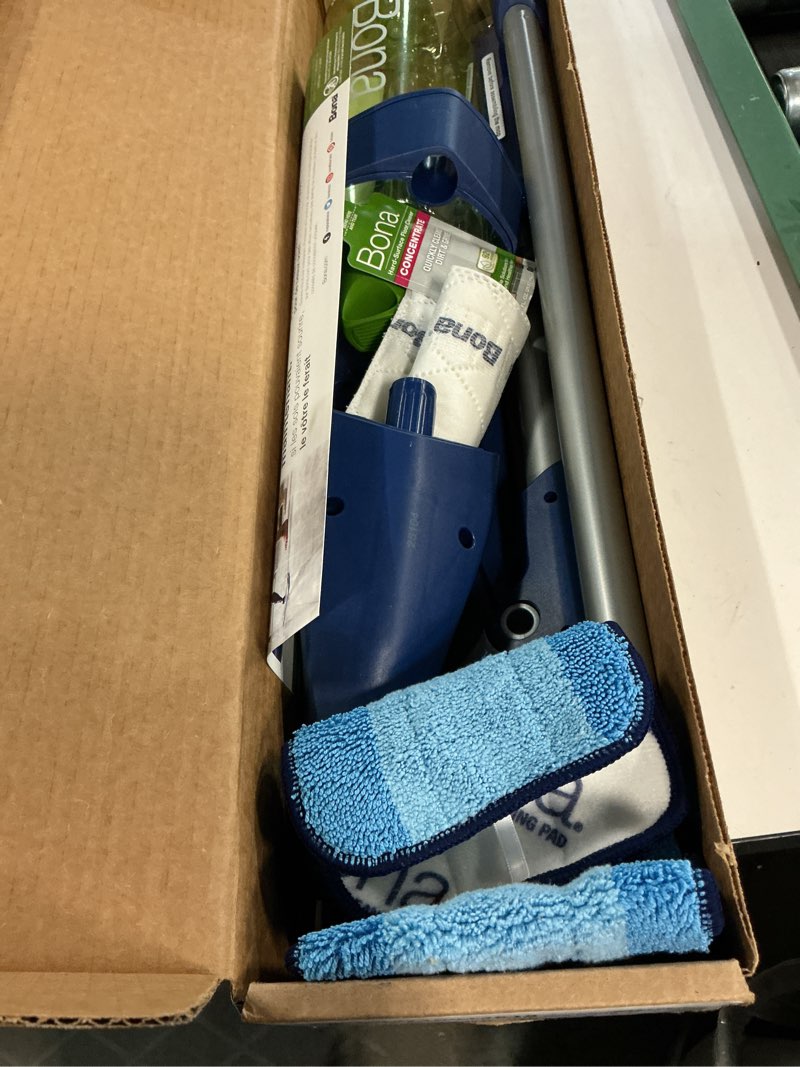 Condition photo showing As Is for Bona Multi-Surface Floor Premium Spray Mop - Includes Multi-Surface Floor Cleaner Concentrate and Machine Washable Microfiber Cleaning Pad - For Stone, Tile, Laminate and Vinyl LVT/LVP Floors Multi-Surface - Concentrate