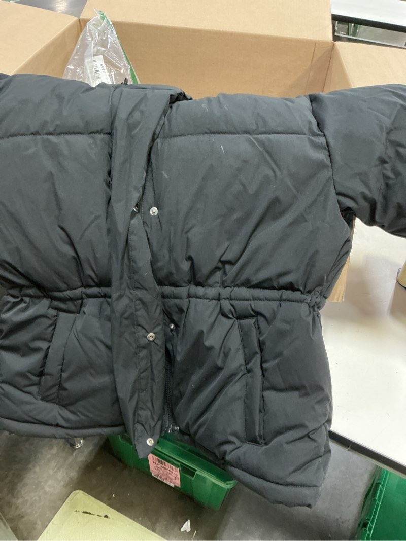 Condition photo showing Good Condition for amazon essentials women's short waisted puffer jacket (available in plus size) medium black