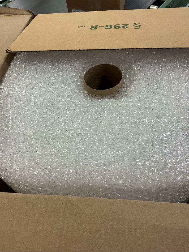 Condition photo showing Good Condition for amazon basics bubble wrap for moving, packing, shipping and storage, perforated protective cushioning for fragile items, 12-inch x 175-ft long roll, small 3/16", clear