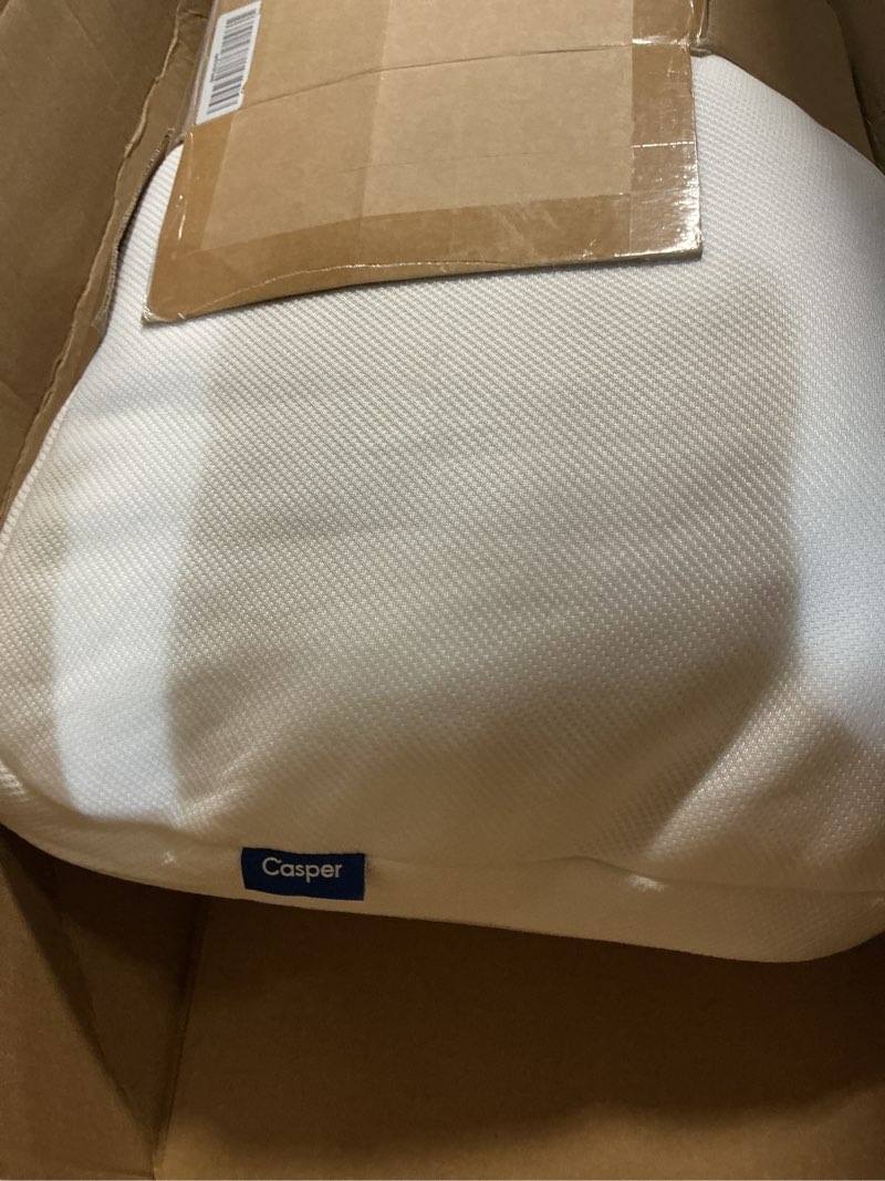 Condition photo showing Good Condition for casper sleep essential cooling hybrid pillow, king size – dual-sided foam & down-alternative fill, medium feel, cooling cover, supports side sleepers, breathable & pressure-relieving king essential cooling hybrid pillow single pack