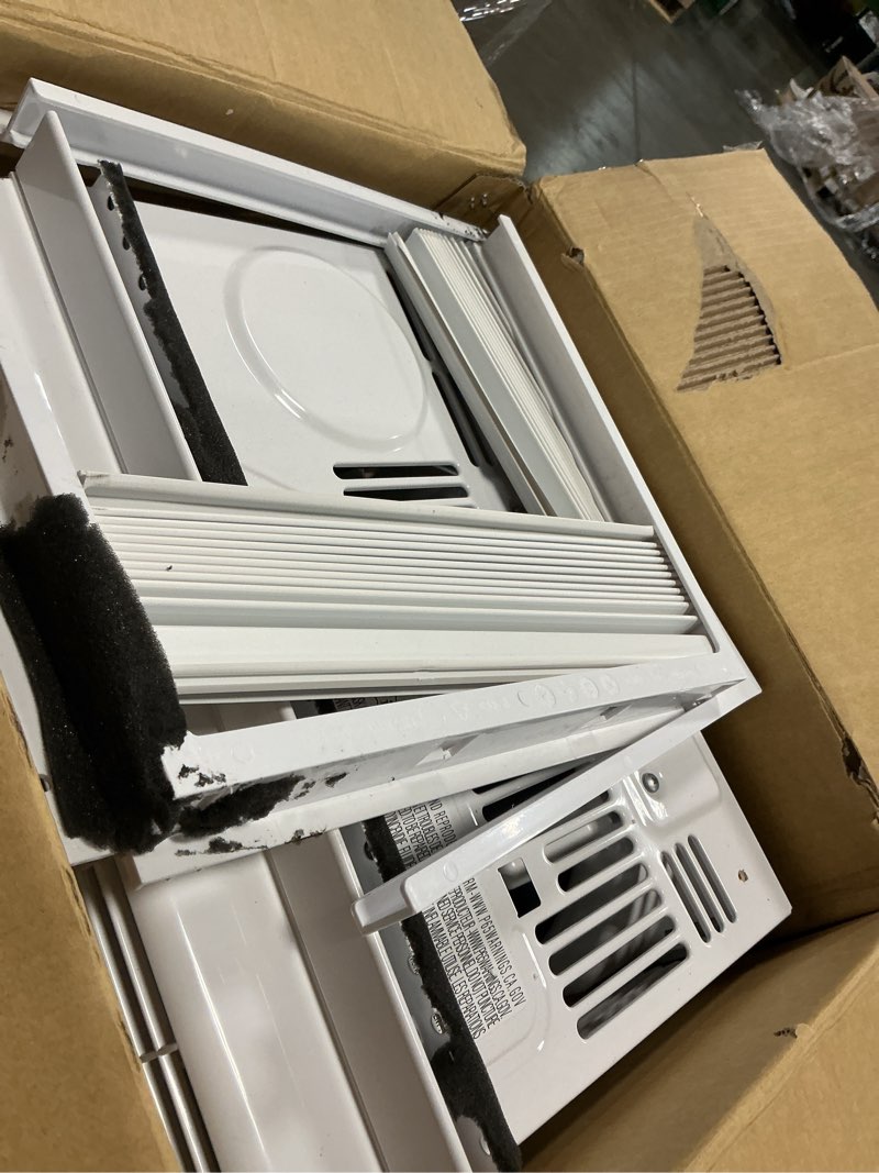 Condition photo showing As Is for Amazon Basics 5000-BTU Small Window Air Conditioner, Up to 150 Sqf, Window AC Units with Cool and Fan Functions, Washable Filter, Adjustable Window Kit, Intuitive Mechanical Controls, White White 5000 BTU