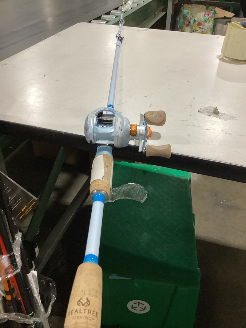Condition photo showing As Is for realtree rod and reel fishing pole combo