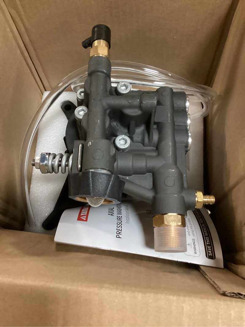 Condition photo showing New/Like New for yamatic vertical pressure washer pump max 3400 psi 2.6 gpm, 7/8" shaft replacement for power washers, compatible with simpson, ryobi, craftsman, honda gcv190 rear inlet/outlet rear inlet 3400 psi
