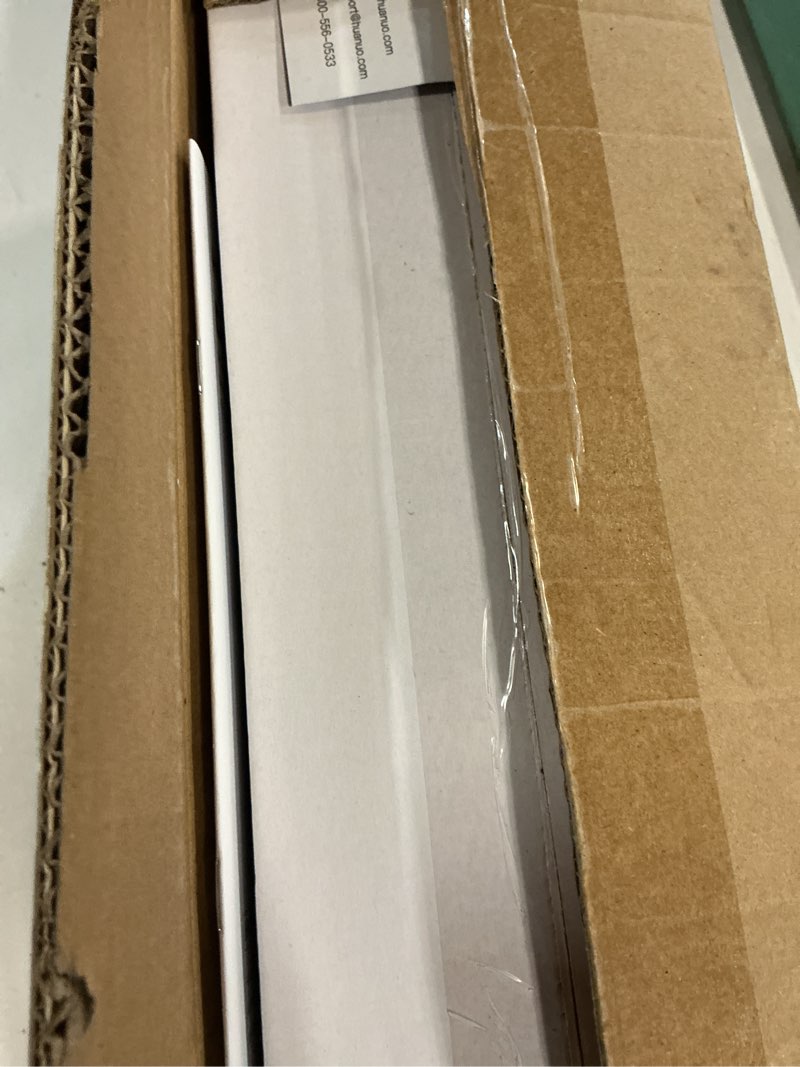 Condition photo showing New/Like New for huanuo single monitor arm with 39 inch extra-tall pole, adjustable computer desk mount for 13–32 inch screens and up to 38 inch ultrawide screens, hold 22 lbs, monitor stand with c-clamp & grommt base