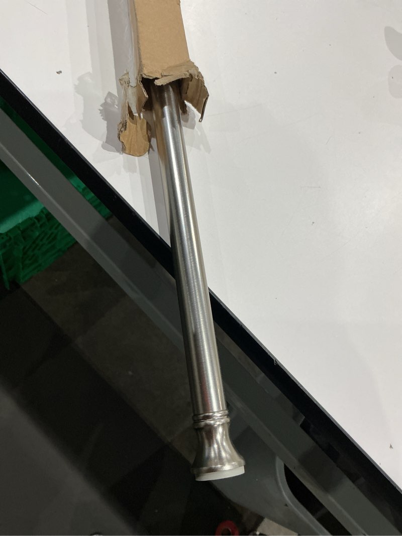 Condition photo showing Good Condition for amazer spring tension shower curtain rod, 42-72 inches rust-resistance tension curtain rod bathroom rod, adjustable shower curtain rod no drill, nickel 42-72 inches nickel