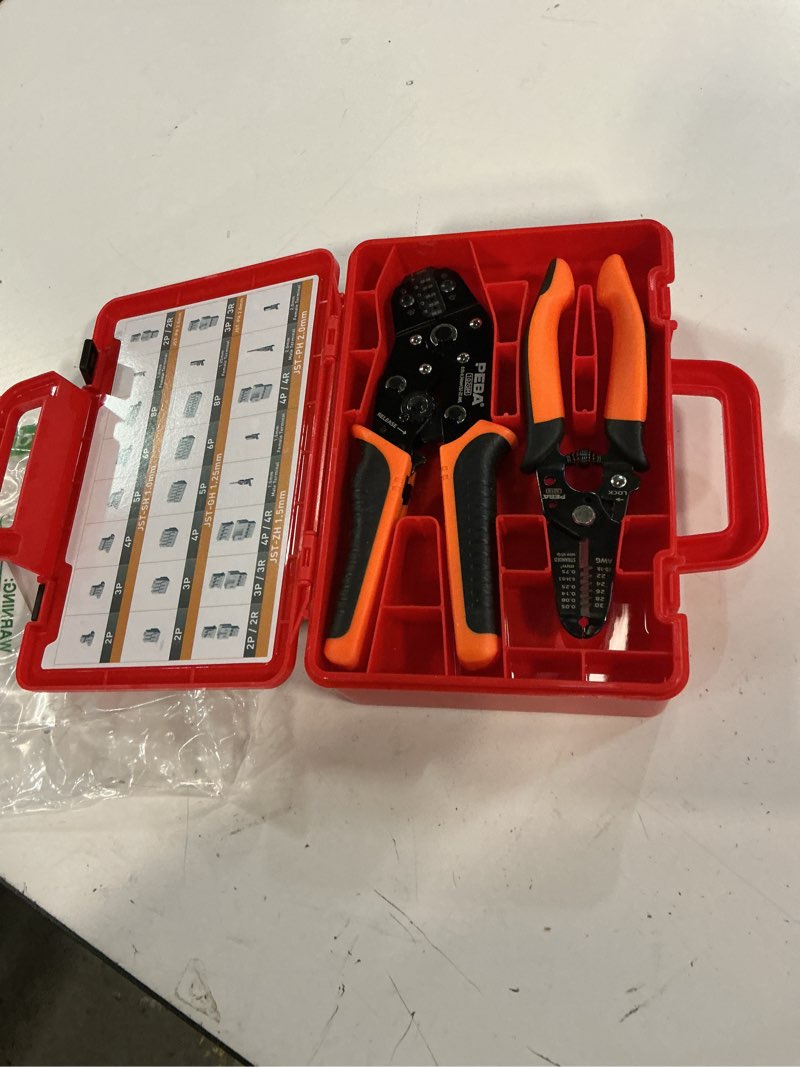 Condition photo showing Good Condition for peba crimping tool and jst connector kit, 30 types of 1.0mm jst-sh, 1.25mm jst-gh, 1.5mm jst-zh, 2.0 mm jst-ph connectors & contacts, crimping pliers awg 32-22 for 1.0mm - 2.0mm pitch pin terminal 30 types jst-sh/gh/zh/ph(2 tools)