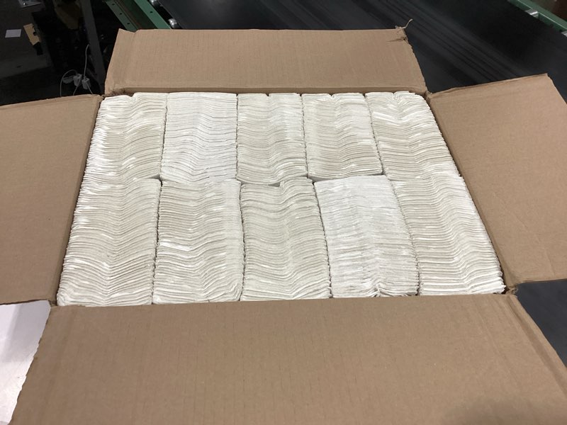 Condition photo showing New/Like New for pacific blue basic‚ c-fold paper towels by gp pro, white, 20603, 240 towels per pack, 10 packs 2,400 paper towels