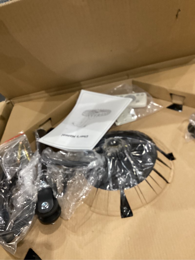 Condition photo showing Good Condition for 20" ip65 waterproof outdoor ceiling fan with light, plug-in caged hanging fan, 3cct dimmable & 6-speed adjustment for patio porch pergola gazebo black