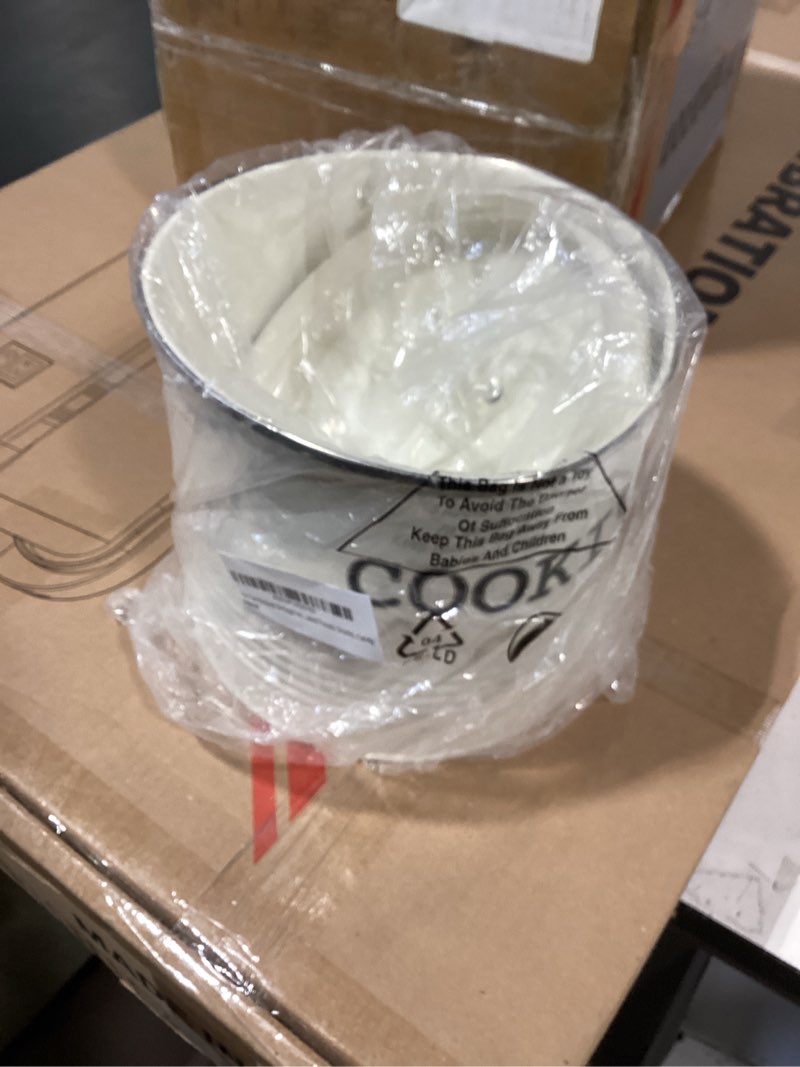 Condition photo showing New/Like New for joey'z large 1.25 gallon airtight cookie jar with lid - large cookie jars with lids, ivory counter decorative - makes a great dog treat jar 1.25 gallon ivory farmhouse