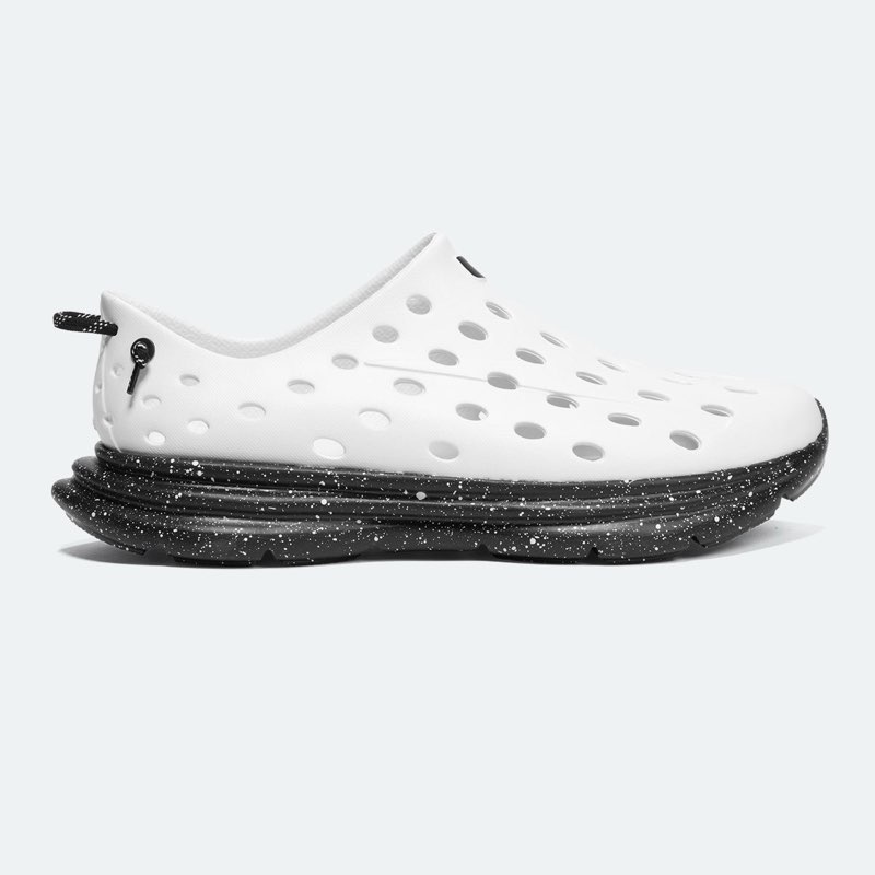Kane Revive Unisex White/Black Speckle Walking Shoes Size Men's 9 / Women's 11 Width Medium ( size 9 )