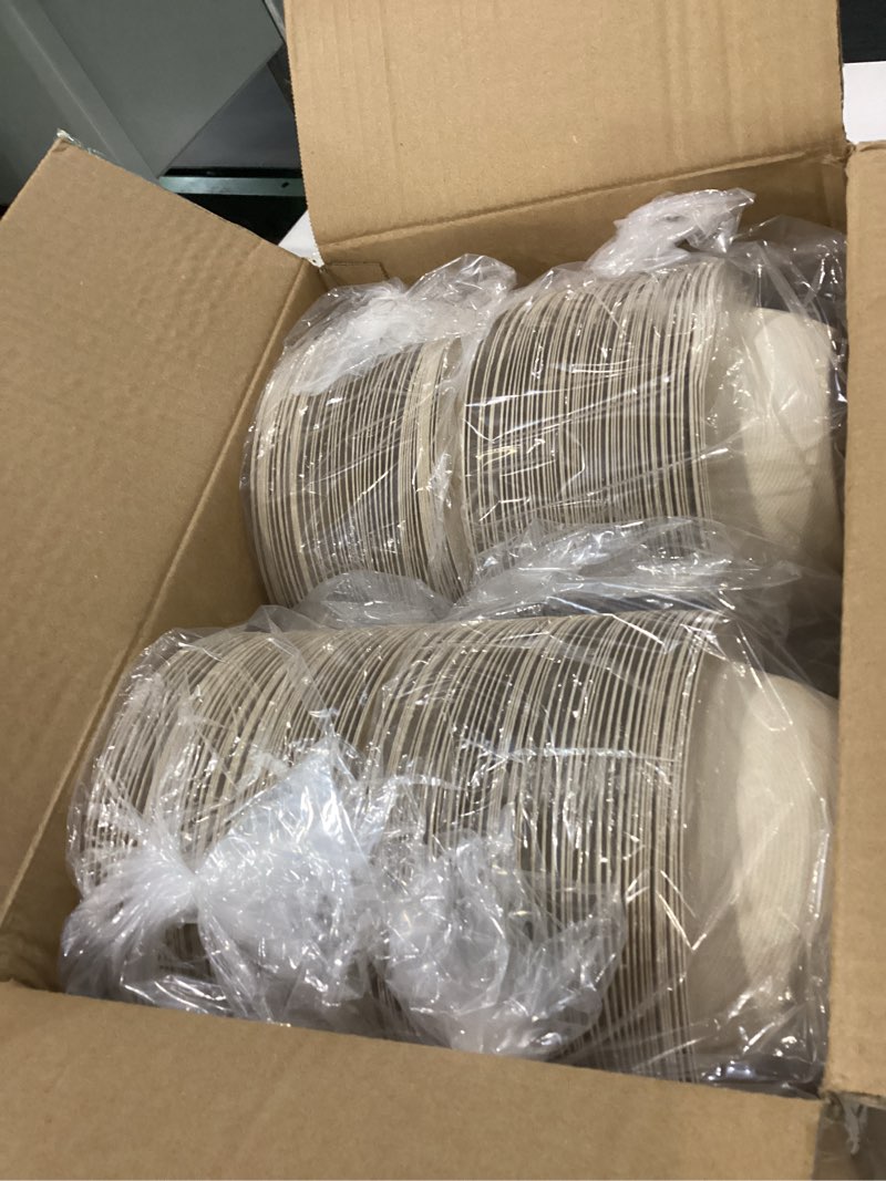 Condition photo showing Good Condition for 16 oz Compostable Paper Bowls 200pack, Heavy-Duty, Eco-Friendly, Bulk Pack, Disposable Bowls, Biodegradable Made of Sugar Cane Fibers, Hot or Cold Use(natural) 16oz 200pack