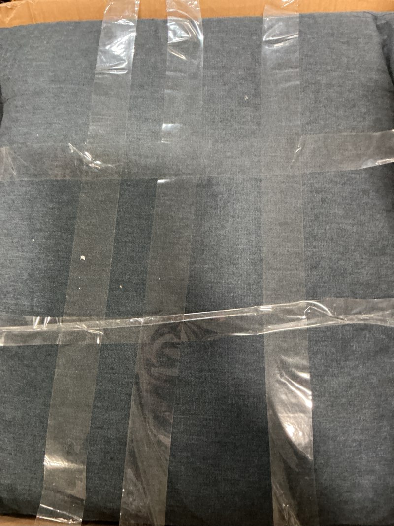 Condition photo showing Good Condition for Mid-Century Accent Chair,Modern Linen Fabric Armchair for Living Room,Comfy Upholstered Reading Accent Chairs for Bedroom,Single Sofa Chair with Wood Legs (Blue Grey, 1 Pack) Blue Grey 1 Pack