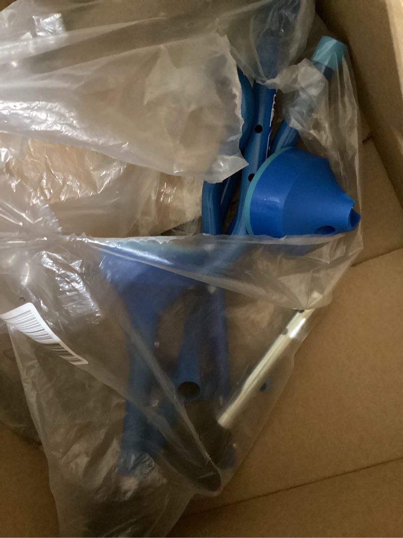 Condition photo showing Good Condition for Flybar Maverick Walking Stilts for Kids - 5 Adjustable Height’s, Sturdy, Easy Assembly, Wide Non-Slip Rubber Bottom Tip, Foam Grips, Outdoor Toys for Kids 5+, 190 lbs Blue Edge