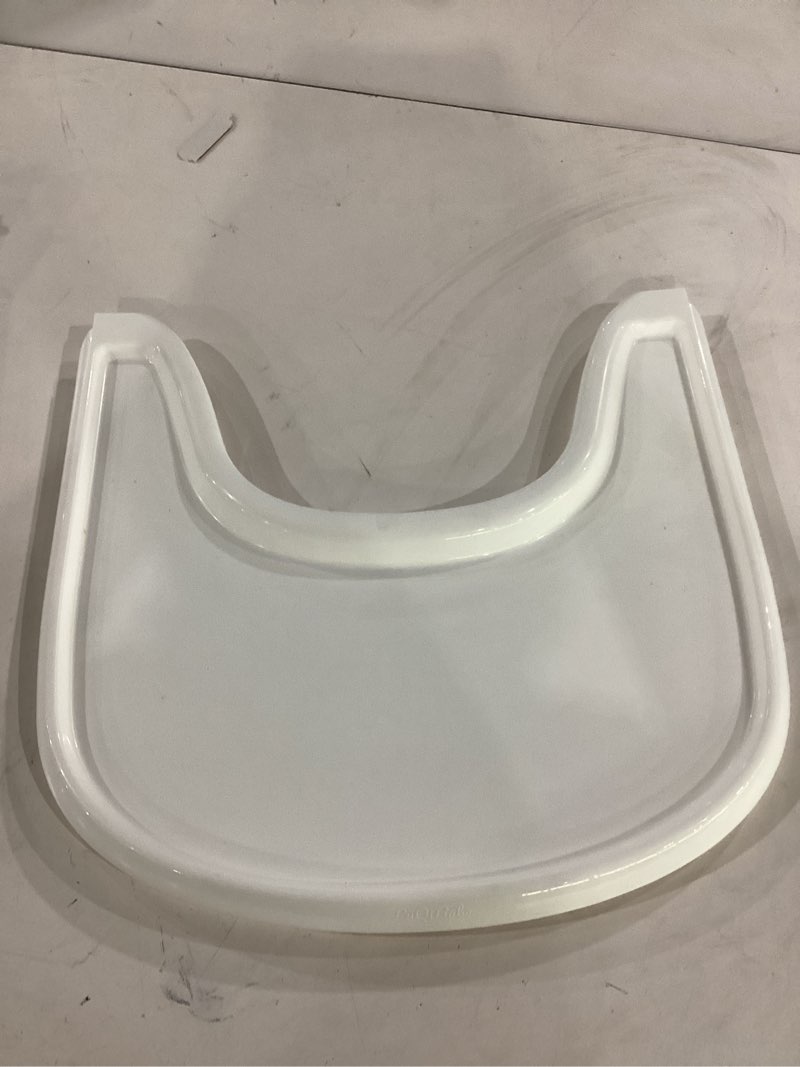 Condition photo showing Good Condition for baby high chair tray compatible with stokke tripp trapp chair (v2 and beyond) with smooth surface and strong suction power made of food-safe plastic (bpa bps bpf lead phthalate free) - white