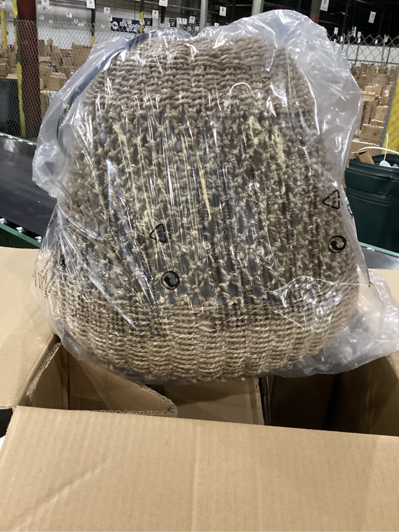 Condition photo showing Good Condition for rattan pendant light kitchen island 15.8in boho brown chandelier wicker lights fixture woven basket hanging ceiling lighting for dining living room bedroom restaurant farmhouse foyer