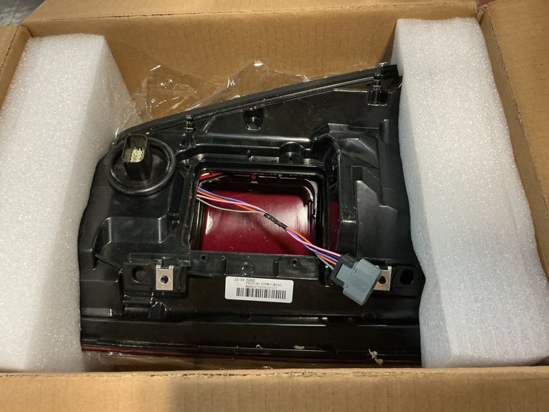 Condition photo showing Good Condition for led tail light red cover with blind spot compatible with 2019-2023 dodge ram 1500 left driver side replace 68262531ah red with blind spot left