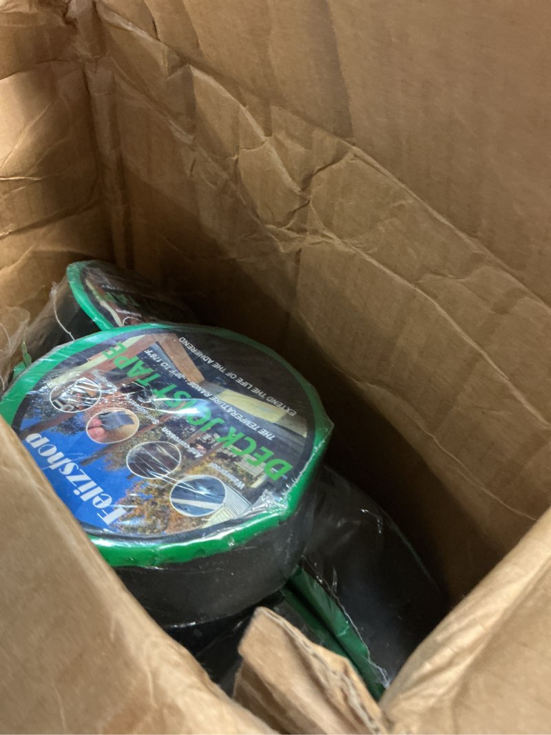 Condition photo showing New/Like New for butyl joist deck tape, 2" x 50' deck joist tape waterproof flashing tape, weather resistance self-adhesive joist tape decking for deck joist beams protection(12 rolls)