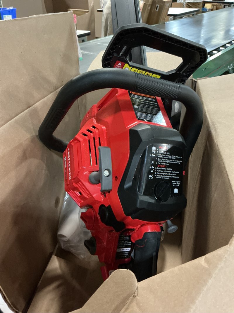 Condition photo showing As Is for craftsman s1600 42-cc 2-cycle 16-in gas chainsaw