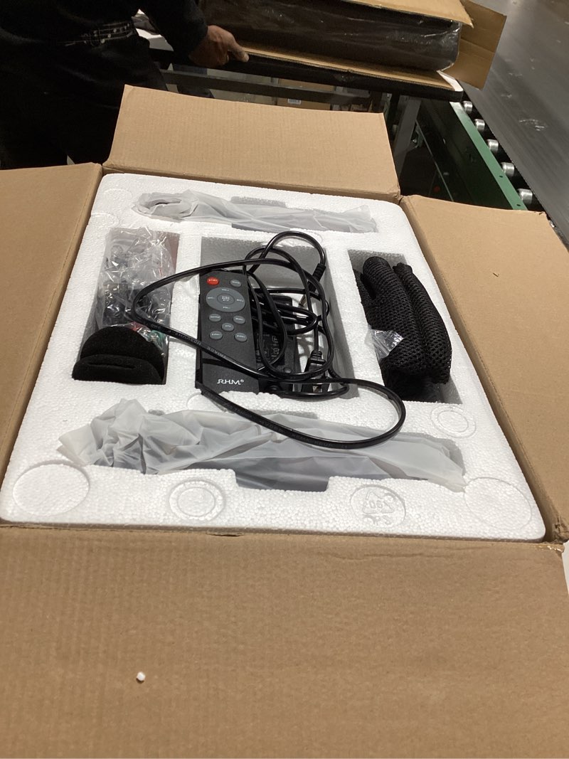 Condition photo showing Good Condition for RHM K222 Karaoke Machine, Connect to TV/Sound Bar/DVD, Support 3 Mics, 90FT Range for Wireless Mic Working, Bass & Treble Adjustable, Support Optical/Bluetooth/Line in/Line Out, for Home Party Wooden