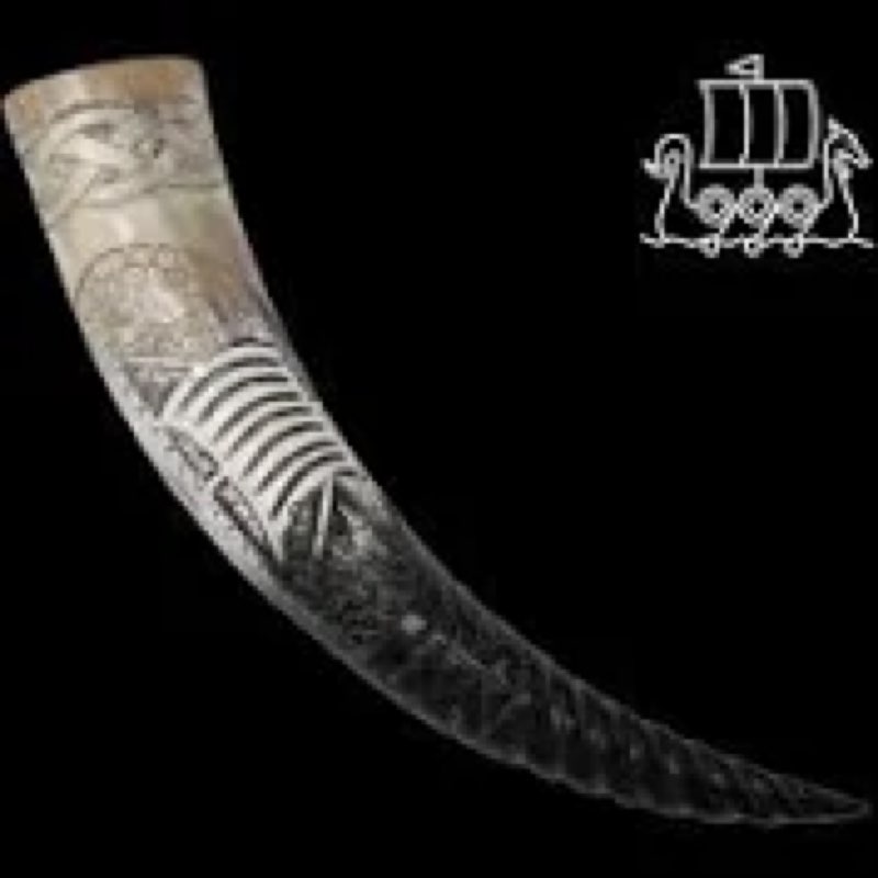 Special Edition \"DRAKKAR\" | Authentic Handmade Viking Drinking Horn - Medieval Norse 